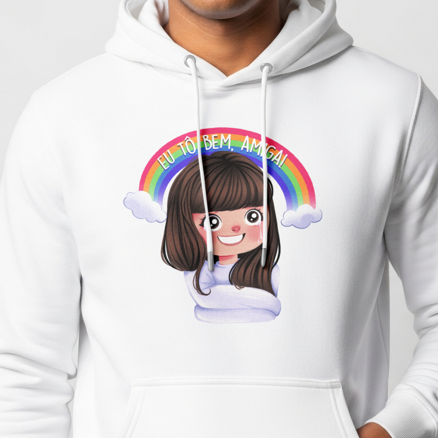 Moletom Canguru "Eu Tô Bem, Amiga!"