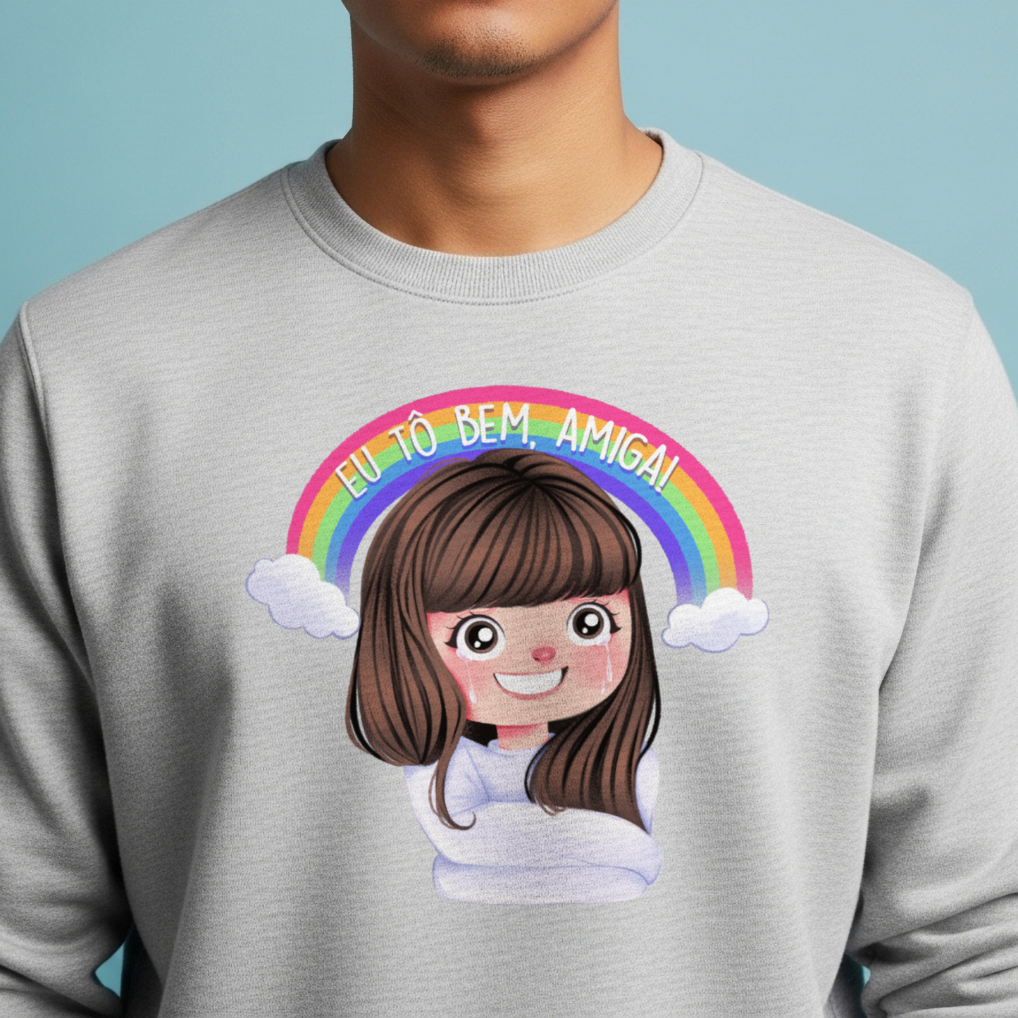 Moletom Fechado "Eu Tô Bem, Amiga!"