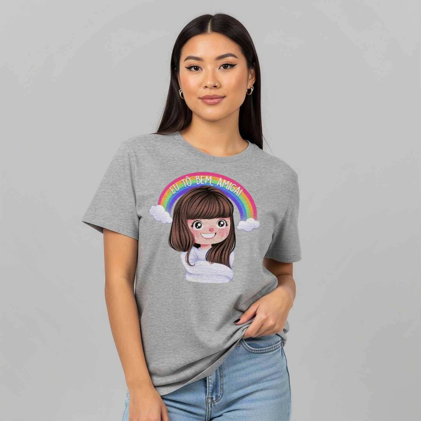 Camiseta "Eu Tô Bem, Amiga!"