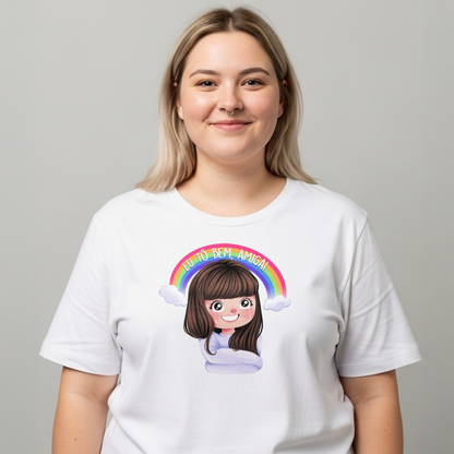 Camiseta Plus Size "Eu Tô Bem, Amiga!"