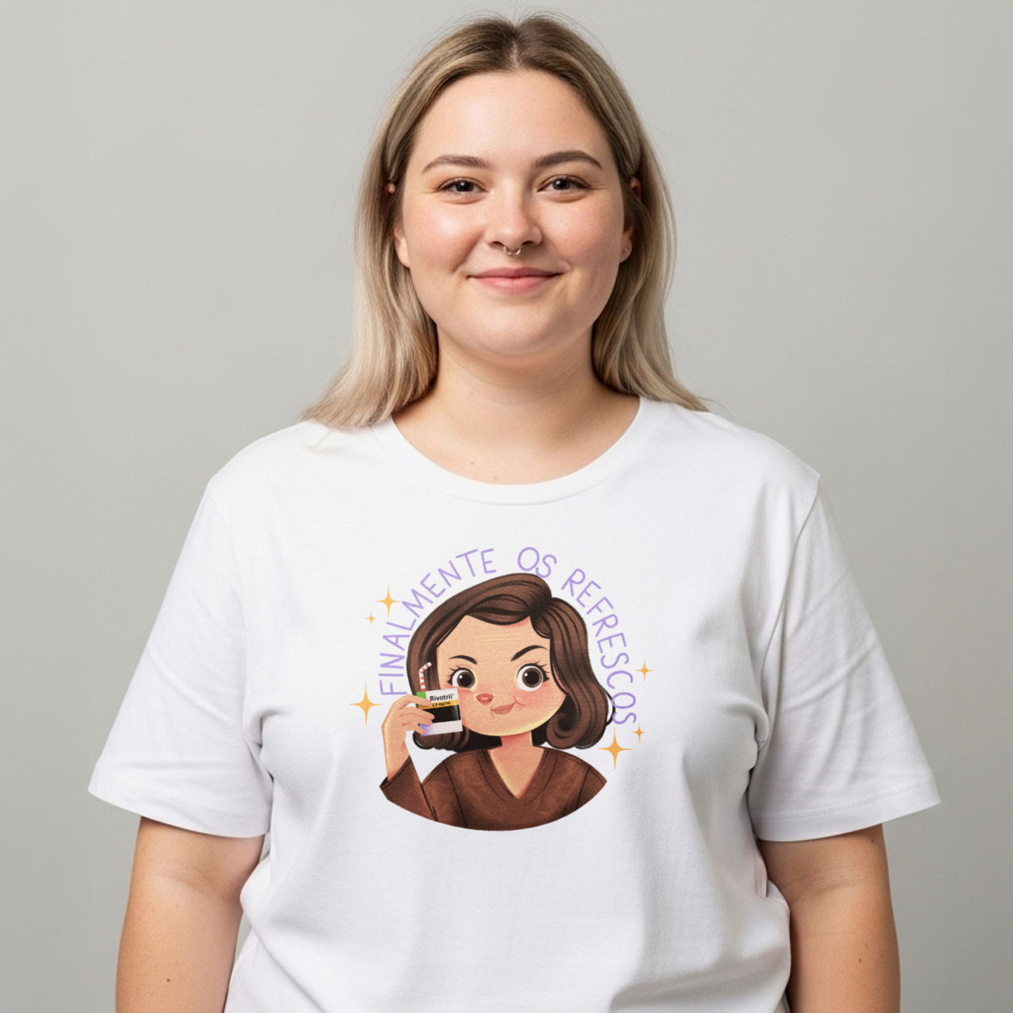 Camiseta Plus Size "Finalmente os Refrescos"