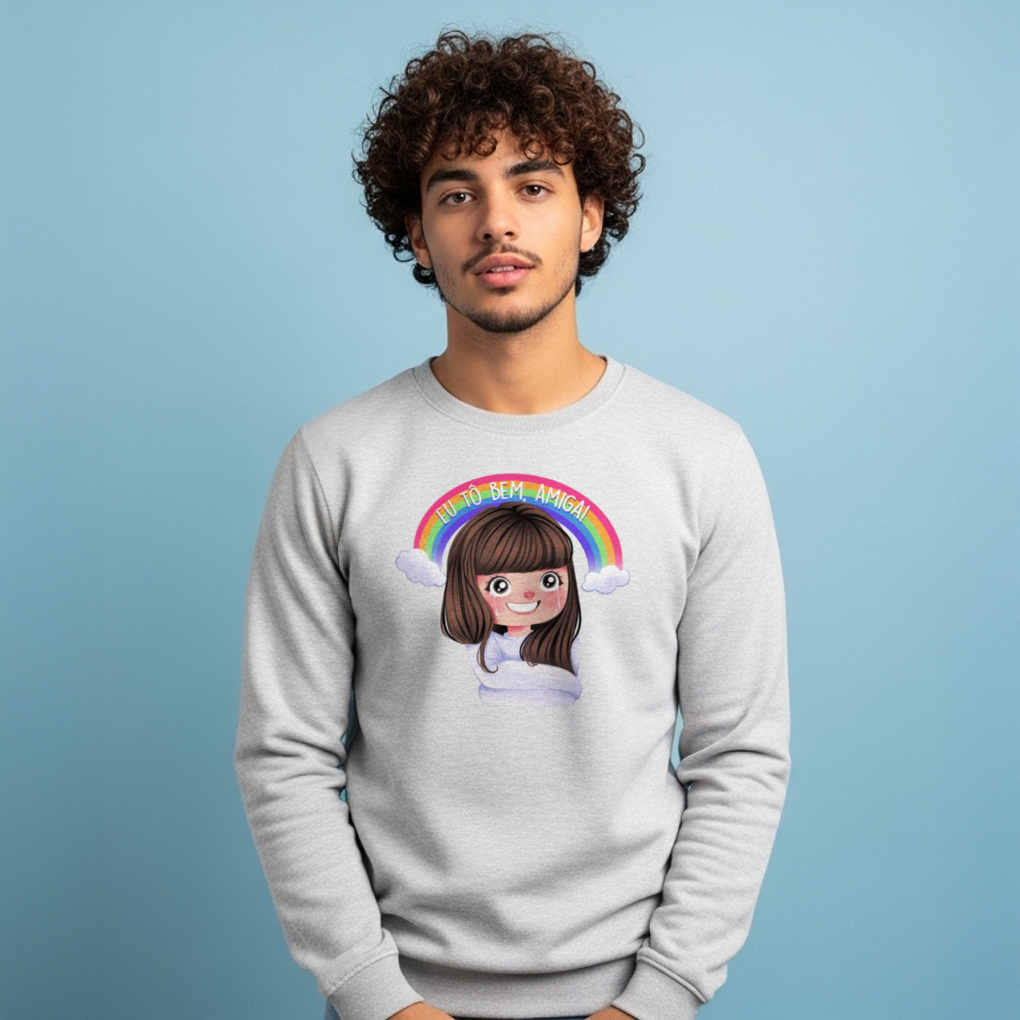 Moletom Fechado "Eu Tô Bem, Amiga!"