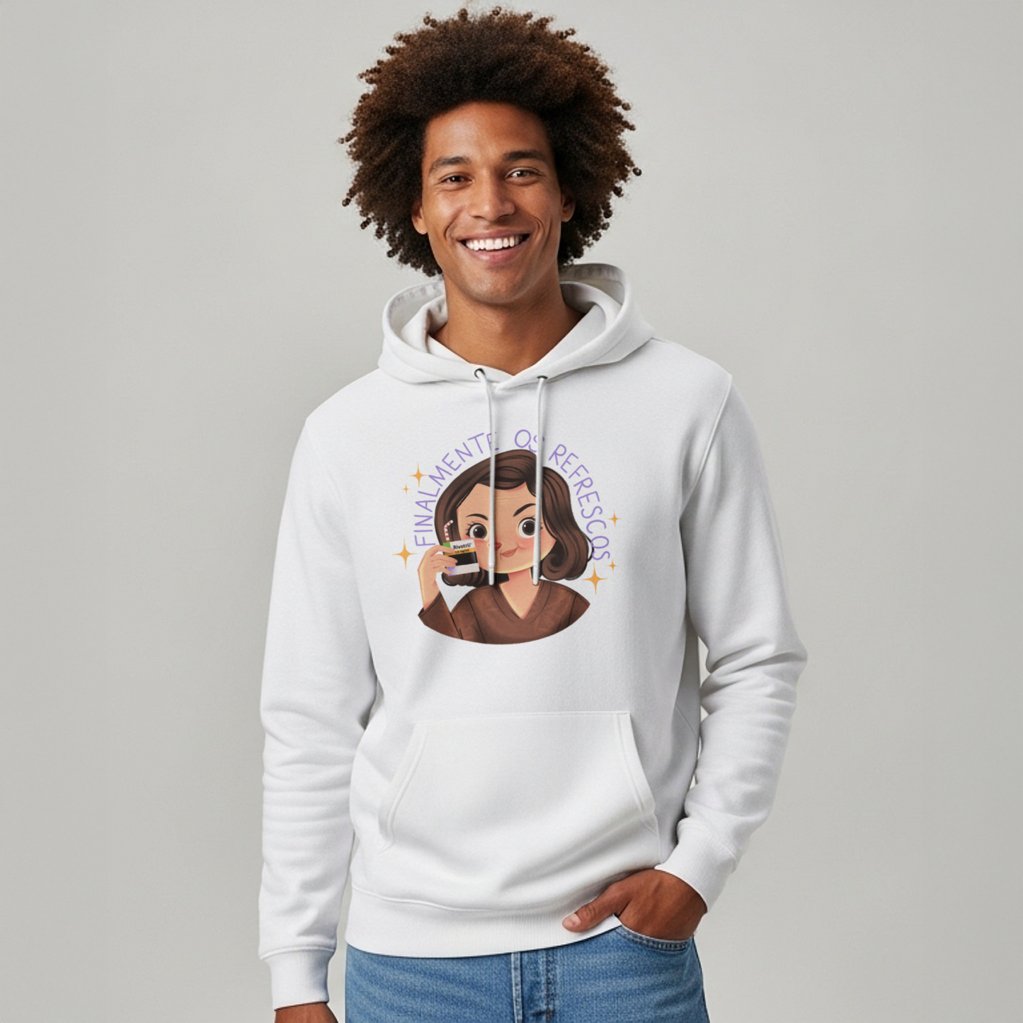 Moletom Canguru "Finalmente os Refrescos"