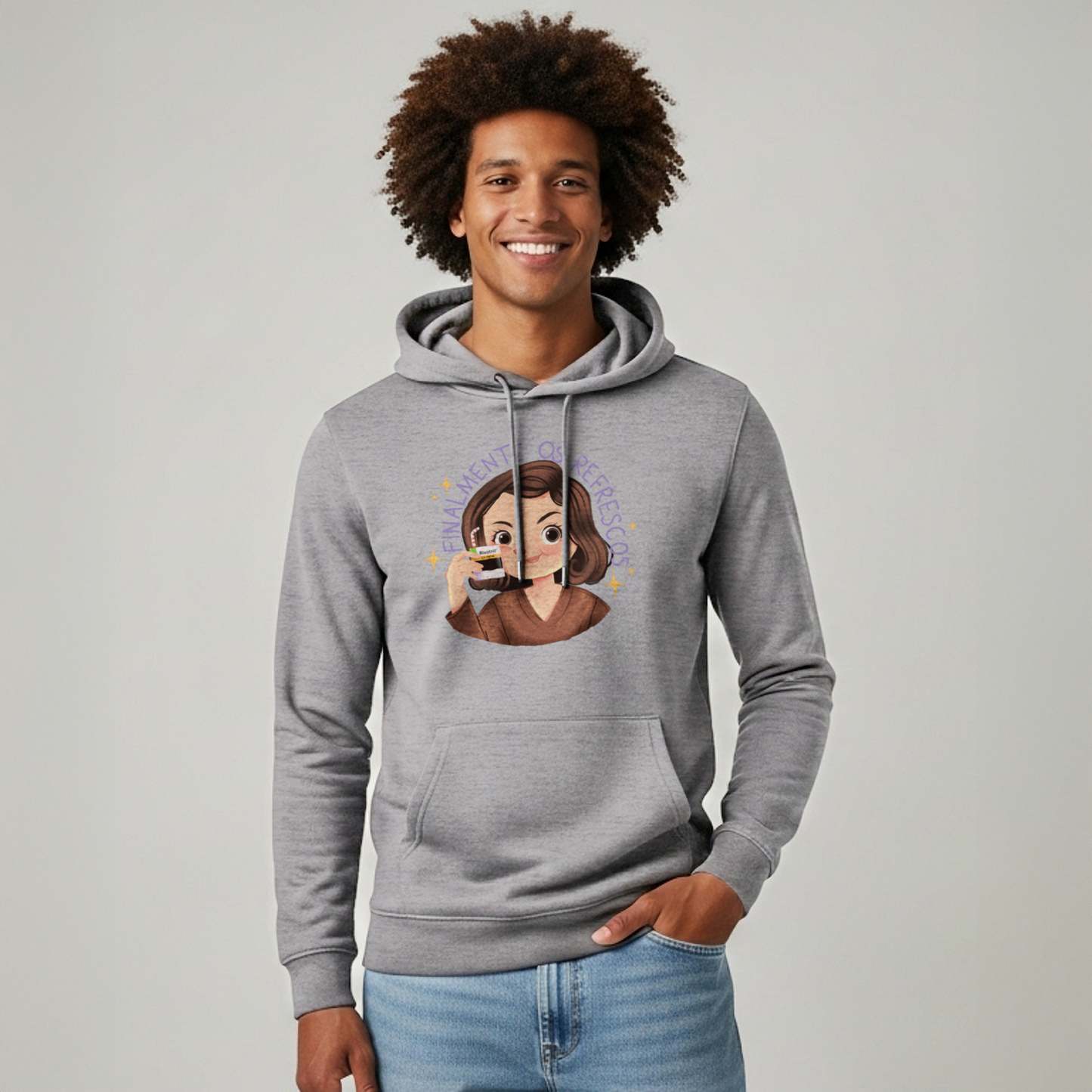 Moletom Canguru "Finalmente os Refrescos"