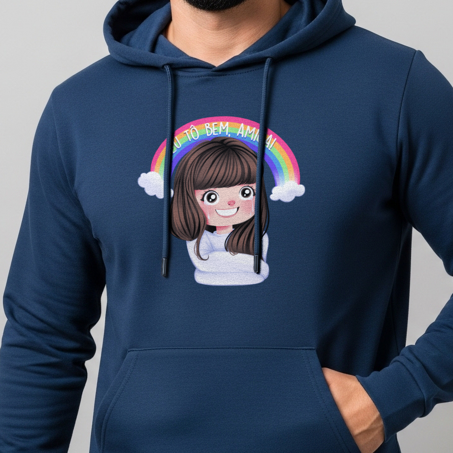 Moletom Canguru "Eu Tô Bem, Amiga!"